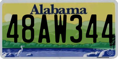 AL license plate 48AW344