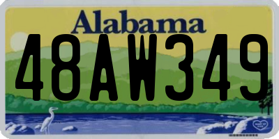 AL license plate 48AW349