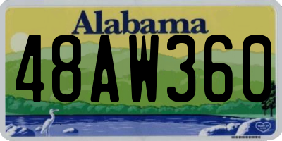 AL license plate 48AW360