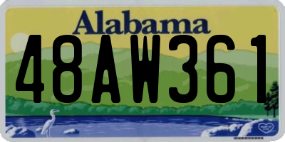 AL license plate 48AW361