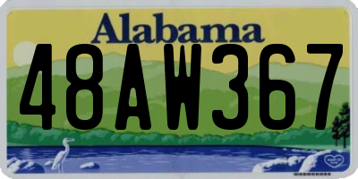 AL license plate 48AW367