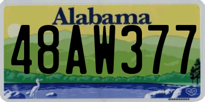 AL license plate 48AW377