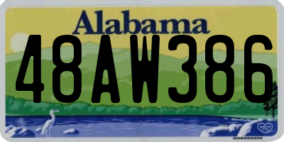 AL license plate 48AW386