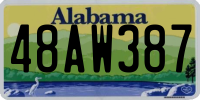AL license plate 48AW387