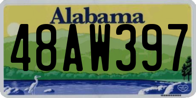 AL license plate 48AW397