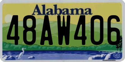 AL license plate 48AW406