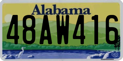 AL license plate 48AW416
