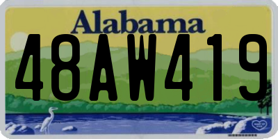 AL license plate 48AW419