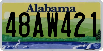 AL license plate 48AW421