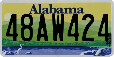 AL license plate 48AW424