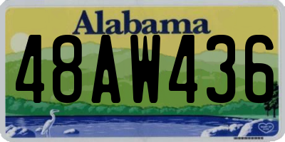 AL license plate 48AW436