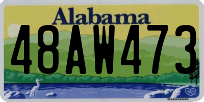 AL license plate 48AW473