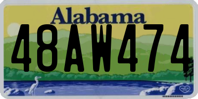 AL license plate 48AW474