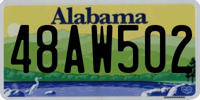 AL license plate 48AW502