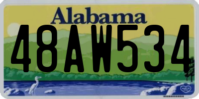 AL license plate 48AW534