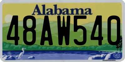 AL license plate 48AW540