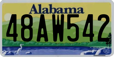 AL license plate 48AW542