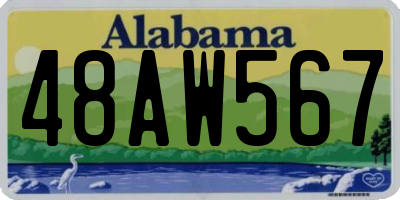 AL license plate 48AW567
