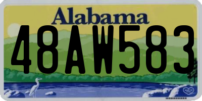 AL license plate 48AW583