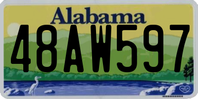 AL license plate 48AW597