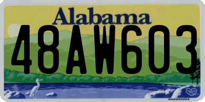 AL license plate 48AW603