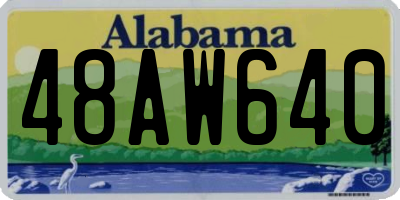 AL license plate 48AW640