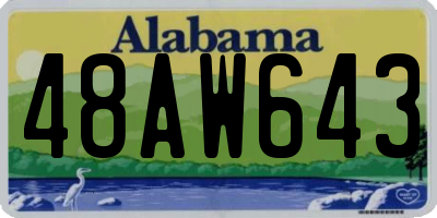 AL license plate 48AW643