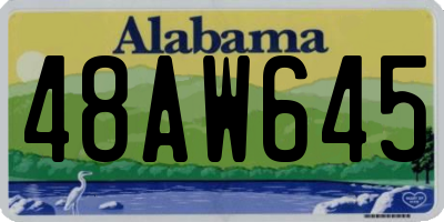 AL license plate 48AW645