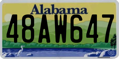 AL license plate 48AW647