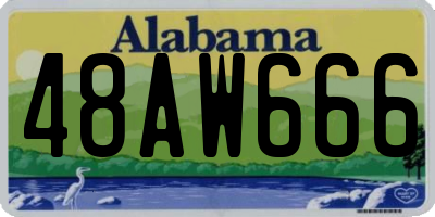 AL license plate 48AW666
