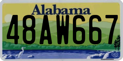 AL license plate 48AW667
