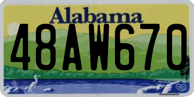 AL license plate 48AW670