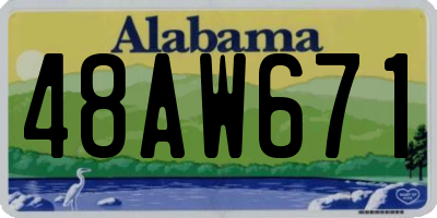 AL license plate 48AW671