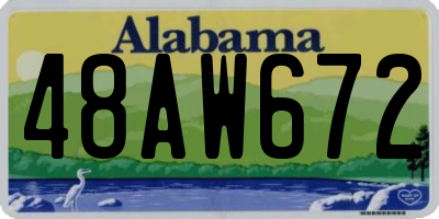AL license plate 48AW672