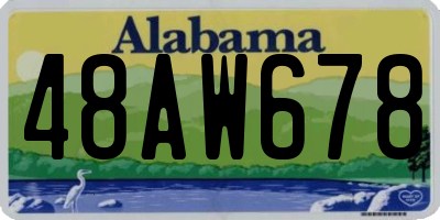 AL license plate 48AW678