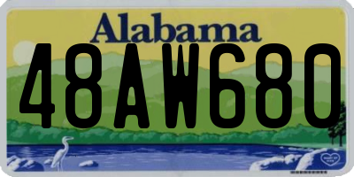 AL license plate 48AW680