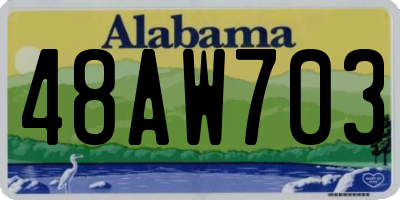 AL license plate 48AW703