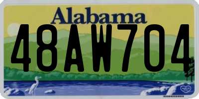 AL license plate 48AW704