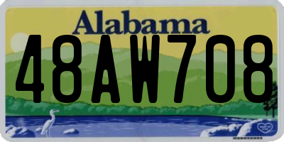 AL license plate 48AW708