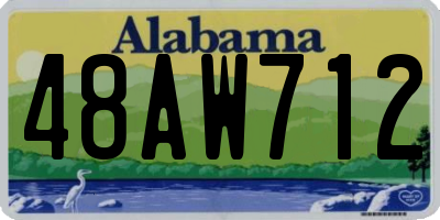 AL license plate 48AW712