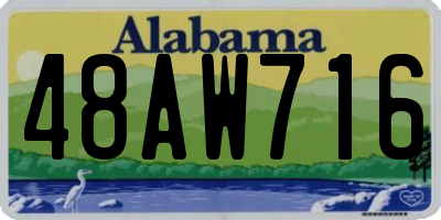 AL license plate 48AW716