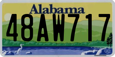 AL license plate 48AW717