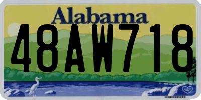 AL license plate 48AW718