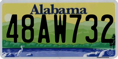 AL license plate 48AW732
