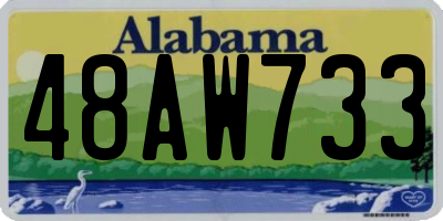 AL license plate 48AW733