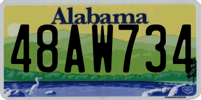 AL license plate 48AW734
