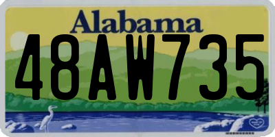 AL license plate 48AW735