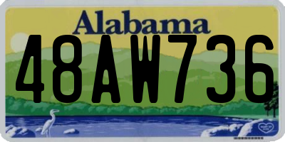 AL license plate 48AW736