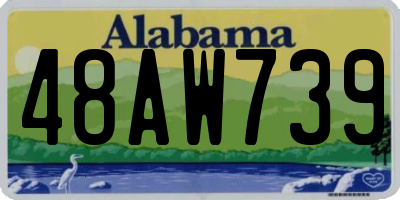 AL license plate 48AW739