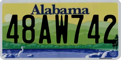 AL license plate 48AW742